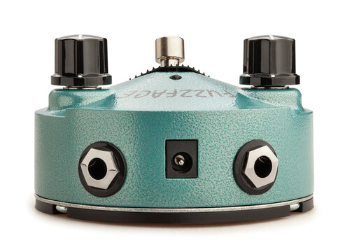 dunlop fuzzface fuzz pedal path isolated on white