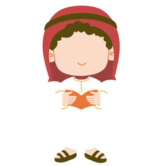 Cuti Arab Boy Reading Al-Qur’an Illustration