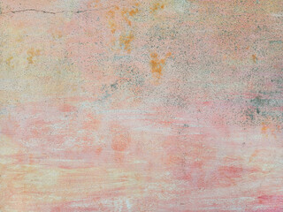 Grunge and abstract cracked wall background. with colorful paint strokes, leaks and drips on old grunge wall surface.