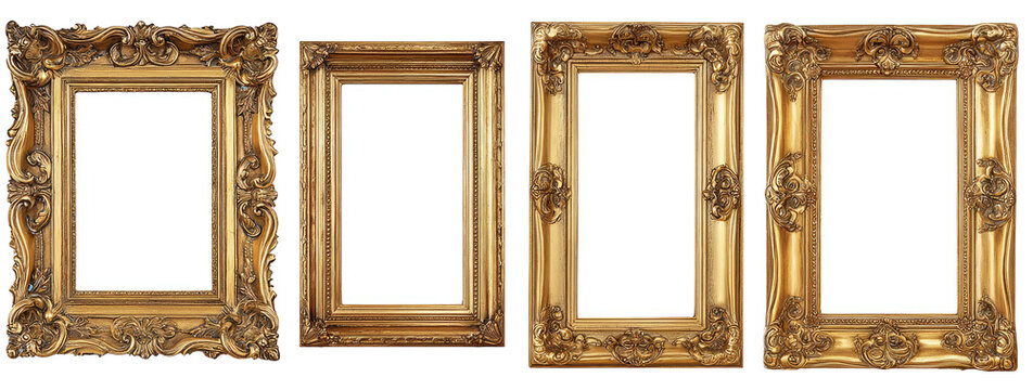 Four ornate gold picture frames (1)