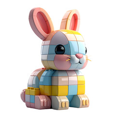 Colorful rabbit toy