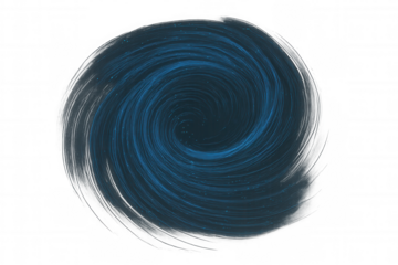 Glowing blue energy spiral spinning with luminous particles, creating dynamic visual effect against transparent backdrop