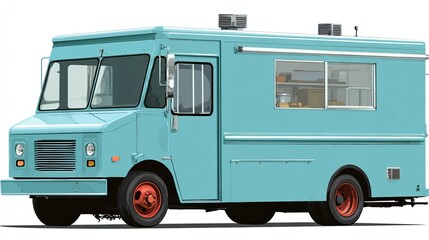 Colorful food trucks at markets and streets