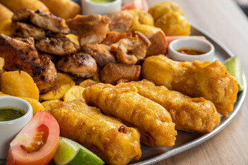 Colombian appetizer platter