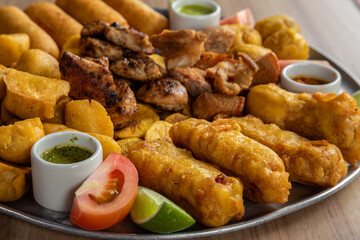 Colombian appetizer platter
