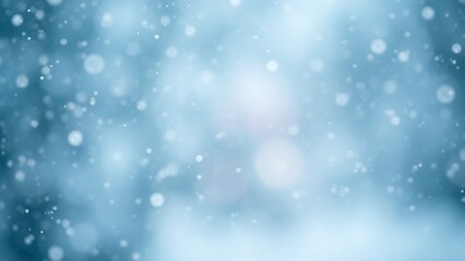 Gentle snowfall in soft illumination, evoking quiet winter mood.
