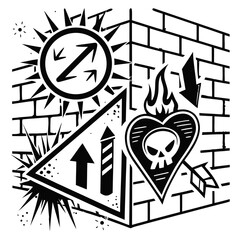 vector illustration of an abstract background with arrows