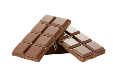 Chocolate bar isolated on transparent background