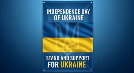 Ukraine Independence Day Stand and Support Banner.