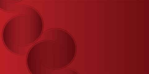 Vector red background with circles card illustration abstract modern simple nice design