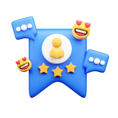 Social media 3d icon