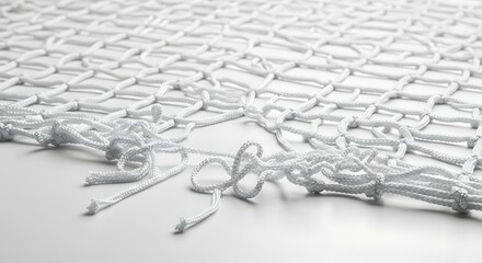 White Torn Netting Texture Detail.