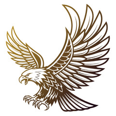 Fototapeta premium Golden eagle vector illustration for your design