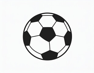 Fototapeta premium Clean vector illustration of a traditional soccer ball with hexagon pattern. Great for sports, football clubs, and design projects.