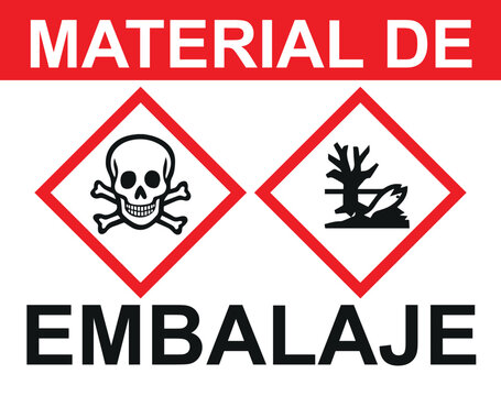 R&oacute;tulo para imprimir material de embalaje peligroso