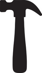 Silhouette hammer icon vector isolated design for tool, construction, repair, and graphic use