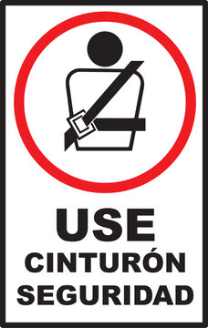 Cartel para imprimir use cinturon de seguridad