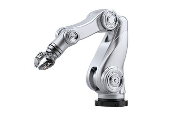 Metallic robotic arm,  precisely positioned