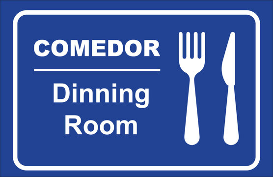 Cartel rotulo para imprimir comedor empresa