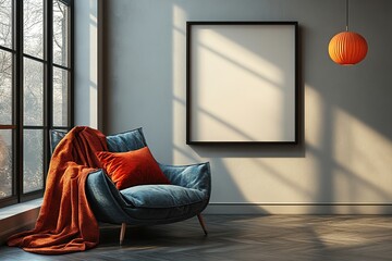 white frame at living room