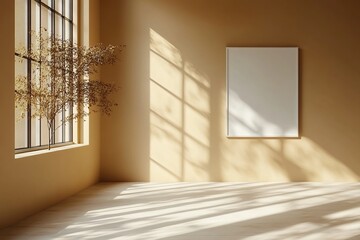 white frame at living room