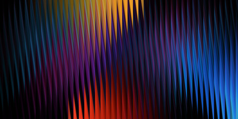 Abstract background featuring vertical lines with a gradient of colors from blue to orange