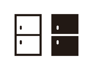 冷蔵庫のアイコンのセット