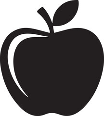 Minimalist Apple Silhouette Vector for National Apple Day (Oct 21)