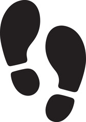 Minimalist Footprints Silhouette Vector for World Walking Day (Oct 2)