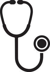 Minimalist Stethoscope Silhouette Vector for World Doctors’ Day (Oct 1, India)