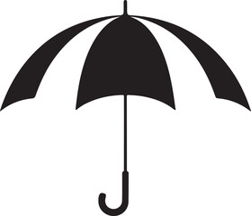 Minimalist Umbrella Silhouette Vector for World Mental Health Day (Oct 10)