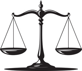 Clean Justice Icon on White Background — Vector Illustration