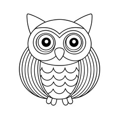 Happy Owl Painting Friends Coloring Page