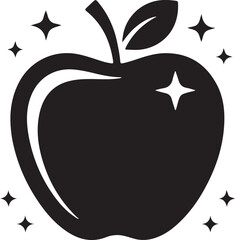 Simple Apple Silhouette Design for Apple Awareness