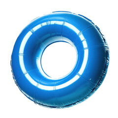 Naklejka premium Blue swimming ring isolated on transparent background
