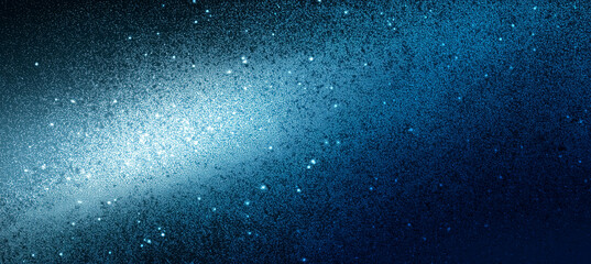 Obraz premium An abstract depiction of a starry night, featuring a dynamic interplay of light and dark tones. The image captures the vastness of space