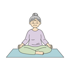 Elderly Yoga Pose