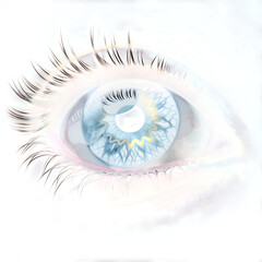 Eye art isolated on transparent background