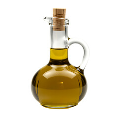 Olive oil bottle isolated on transparent background