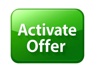 Green Activate Offer Button Isolated 