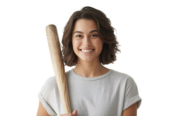 Happy candid girl with blond hair isolated on transparent background