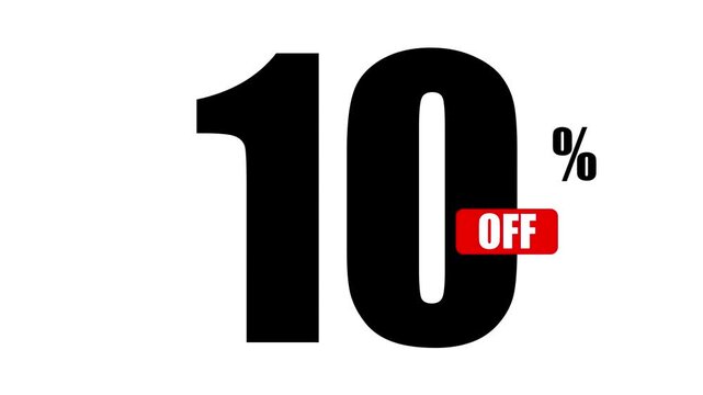 10% off promotional sale graphic element for marketing video