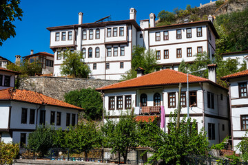 Traditional Ottoman hillside houses in Göynük