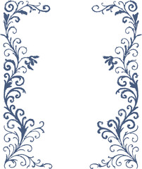 A frame with patterns and floral motifs, drawn by hand — a decorative illustration for design, decoration, and creativity.