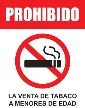 Prohibido la venta de tabaco a menores de edad