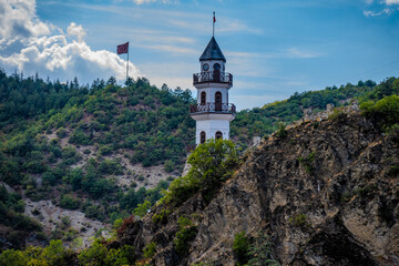 Fototapeta premium Göynük Victory Tower on hillside