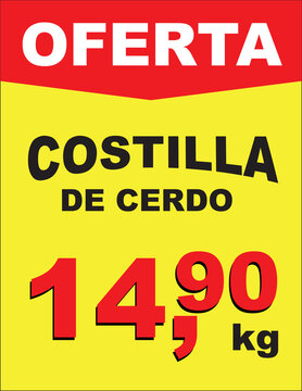 Cartel imprimir oferta supermercado