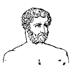 Hadrian, the Roman Emperor, old vintage illustration, 1897.