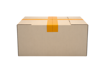cardboard box isolated on transparent background