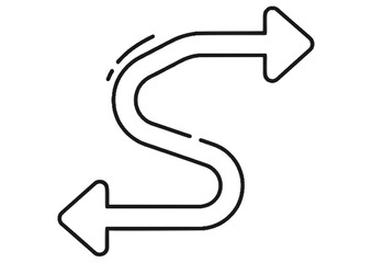 Road illustration with creative doodles and copy space